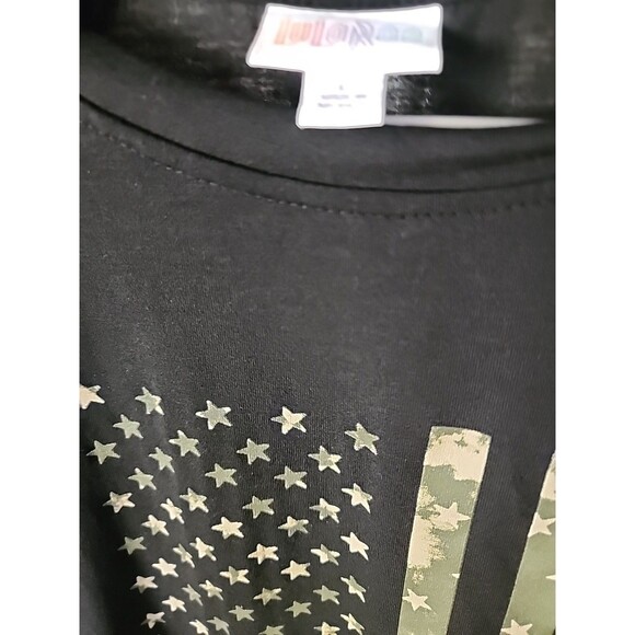 LuLaRoe Large Oversized Axel patriotic Americana T-Shirt Excellent B7 USA - Picture 2 of 5